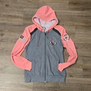 American Fighter Pink and Gray Hoodie